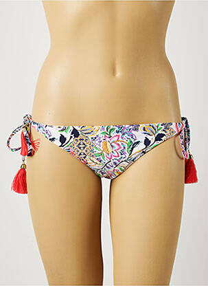 Bas de maillot de bain fermeture liens à nouer bikini blanc MOONTIDE femme