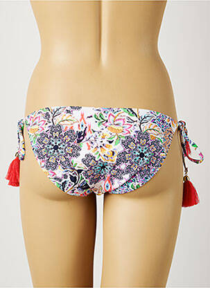 Bas de maillot de bain fermeture liens à nouer bikini blanc MOONTIDE femme