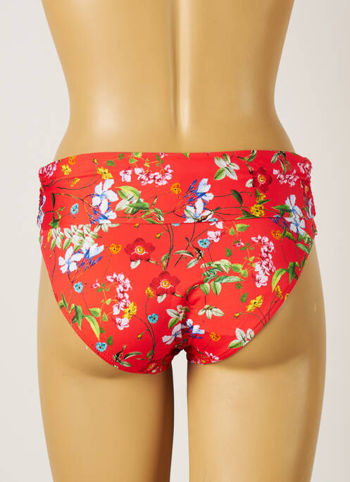 Bas de maillot de bain imprimé fleurs culotte rouge TESSY femme