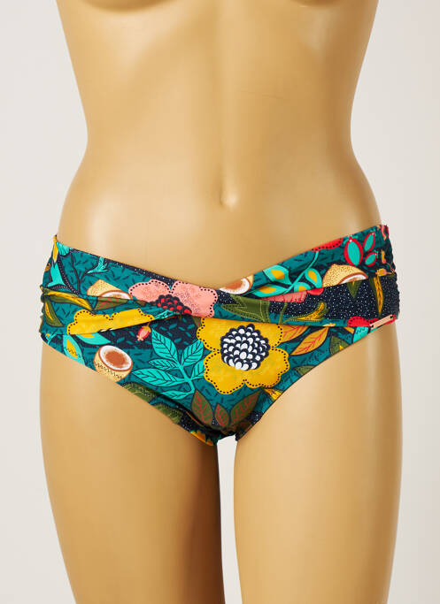 Bas de maillot de bain imprimé tie and dye culotte vert YSABEL MORA femme