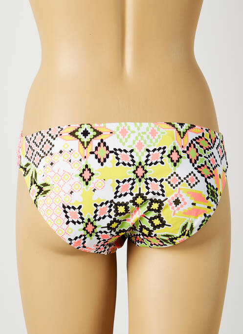 Bas de maillot de bain imprimé fantaisie culotte jaune MOONTIDE femme