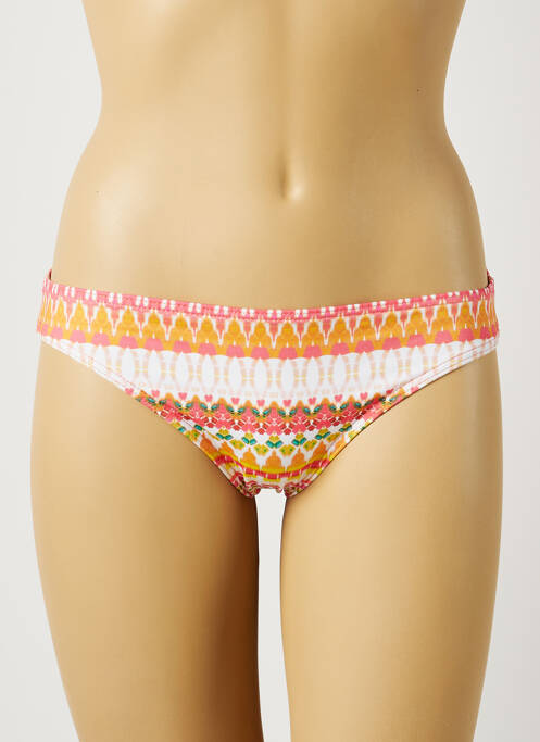 Bas de maillot de bain imprimé fantaisie culotte orange KIWI femme