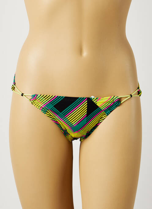 Bas de maillot de bain imprimé fantaisie culotte vert CHERRY BEACH femme