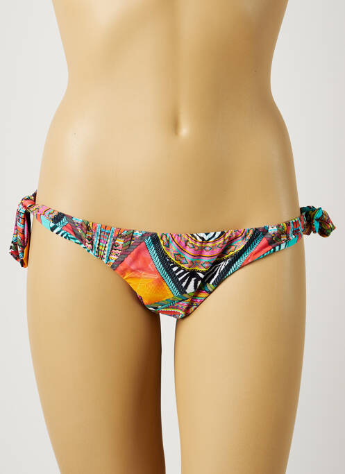 Bas de maillot de bain imprimé fleurs bikini bleu RIO DE SOL femme