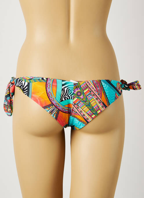 Bas de maillot de bain imprimé fleurs bikini bleu RIO DE SOL femme