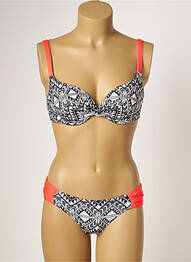 Maillot de bain 2 pièces stretch haut soutien-gorge moulé noir LPB femme