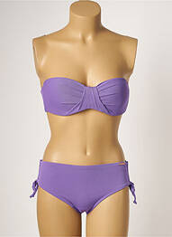 Maillot de bain 2 pièces stretch haut soutien-gorge moulé violet YSABEL MORA femme