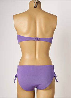 Maillot de bain 2 pièces stretch haut soutien-gorge moulé violet YSABEL MORA femme