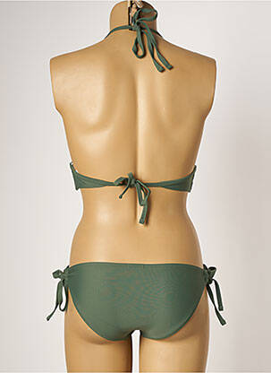 Maillot de bain 2 pièces stretch haut soutien-gorge moulé vert DAG ADOM femme