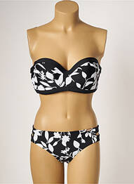 Maillot de bain 2 pièces stretch haut soutien-gorge moulé noir YSABEL MORA femme