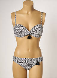 Maillot de bain 2 pièces stretch haut soutien-gorge moulé noir DAG ADOM femme