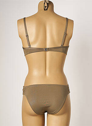 Maillot de bain 2 pièces stretch haut soutien-gorge moulé vert SUN PLAYA femme