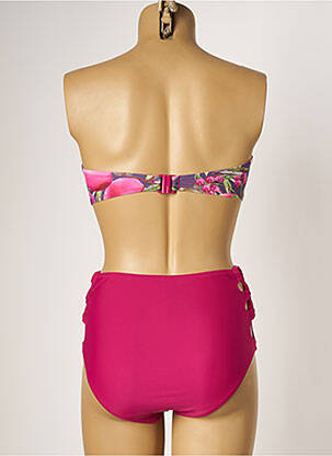 Maillot de bain 2 pièces stretch haut soutien-gorge moulé rose YSABEL MORA femme