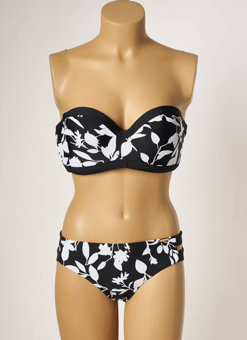 Maillot de bain 2 pièces stretch haut soutien-gorge moulé noir YSABEL MORA femme