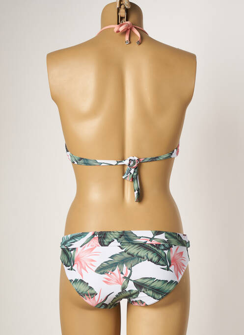 Maillot de bain 2 pièces stretch haut triangles vert LPB femme