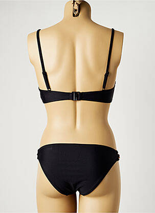 Maillot de bain 2 pièces stretch haut triangles noir YSABEL MORA femme