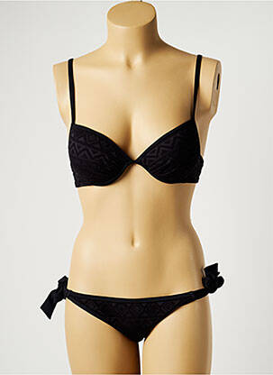 Maillot de bain 2 pièces stretch haut soutien-gorge moulé noir LITTLE MARCEL femme