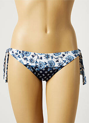 Bas de maillot de bain imprimé fantaisie bikini bleu TESSY femme