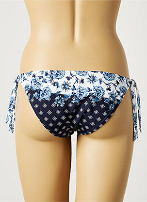 Bas de maillot de bain imprimé fantaisie bikini bleu TESSY femme