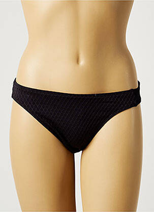 Bas de maillot de bain effet matière satinée culotte noir CHERRY BEACH femme