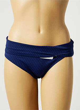 Bas de maillot de bain tissage texturé culotte bleu CHERRY BEACH femme