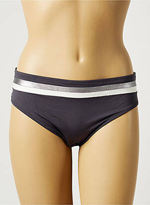 Bas de maillot de bain effet matière satinée culotte gris TESSY femme