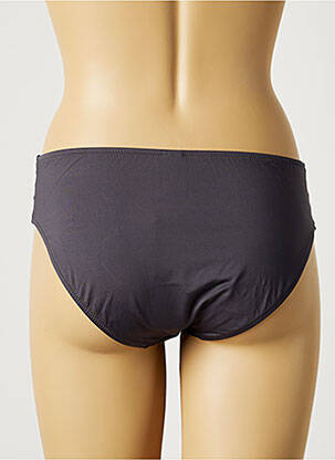 Bas de maillot de bain effet matière satinée culotte gris TESSY femme