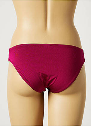 Bas de maillot de bain effet matière satinée culotte rose KIWI femme