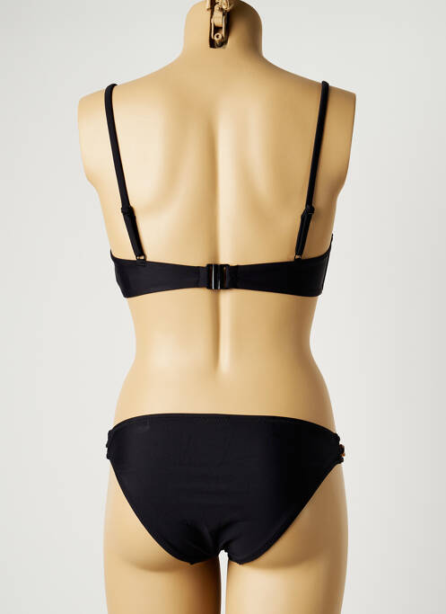 Maillot de bain 2 pièces stretch haut triangles noir YSABEL MORA femme
