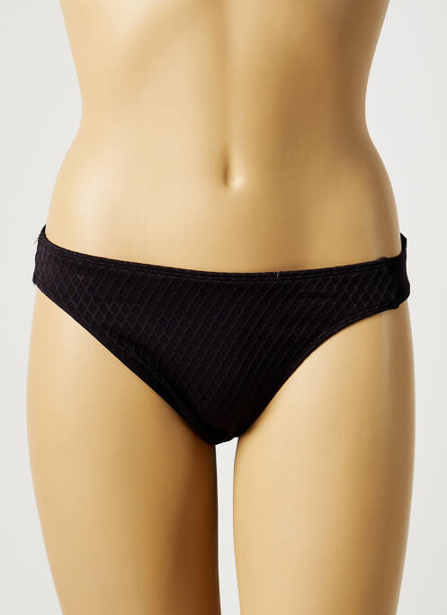 Bas de maillot de bain tissage texturé culotte noir CHERRY BEACH femme