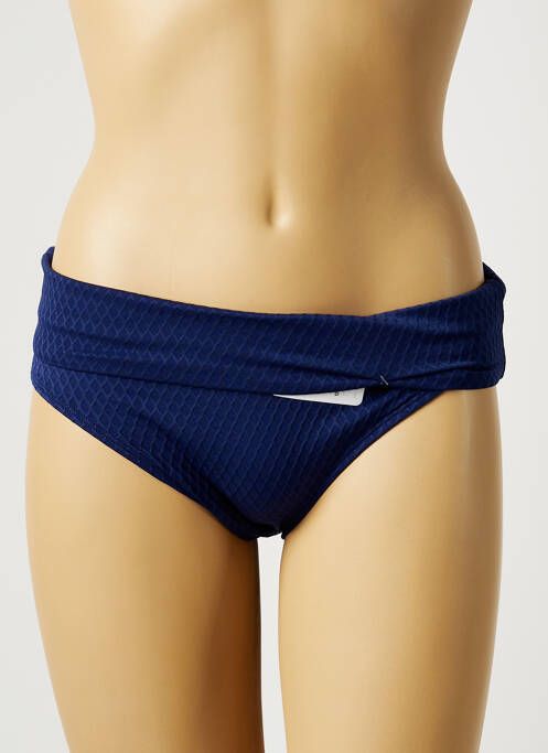 Bas de maillot de bain tissage texturé culotte bleu CHERRY BEACH femme