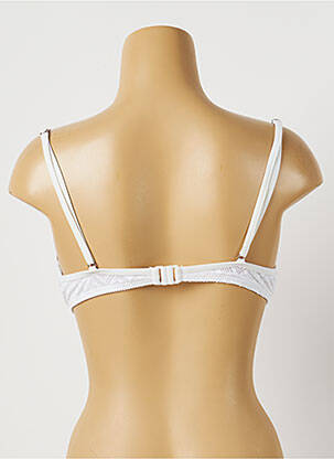 Haut de maillot de bain bretelles élastiquées ajustables haut soutien-gorge push-up blanc LITTLE MARCEL femme