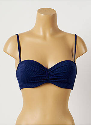 Haut de maillot de bain stretch haut bandeau bleu CHERRY BEACH femme