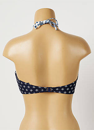 Haut de maillot de bain stretch haut bandeau bleu TESSY femme