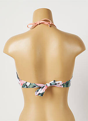 Haut de maillot de bain fermeture liens à nouer haut soutien-gorge push-up vert LPB femme