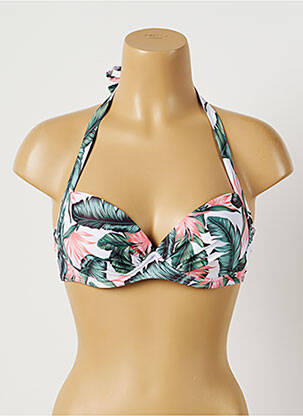 Haut de maillot de bain stretch haut soutien-gorge moulé vert LPB femme