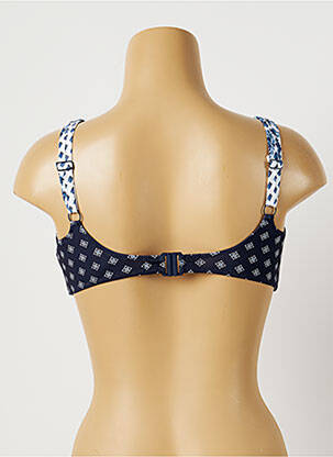 Haut de maillot de bain stretch haut soutien-gorge emboitant bleu TESSY femme