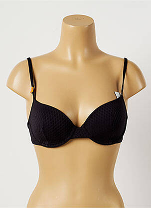Haut de maillot de bain stretch haut soutien-gorge moulé noir CHERRY BEACH femme