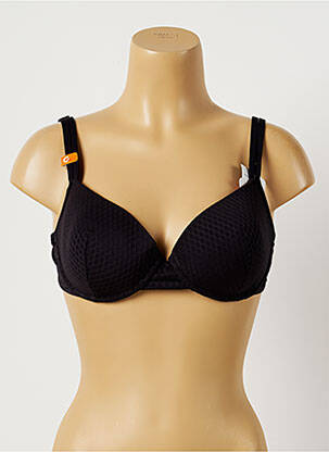 Haut de maillot de bain stretch haut soutien-gorge moulé noir CHERRY BEACH femme