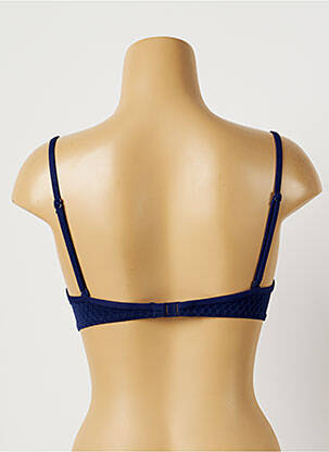 Haut de maillot de bain stretch haut soutien-gorge push-up bleu CHERRY BEACH femme