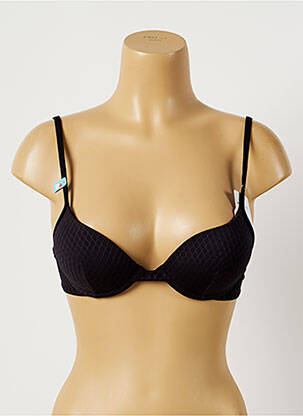 Haut de maillot de bain stretch haut soutien-gorge push-up noir CHERRY BEACH femme
