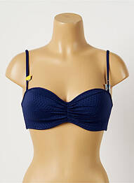 Haut de maillot de bain stretch haut bandeau bleu CHERRY BEACH femme