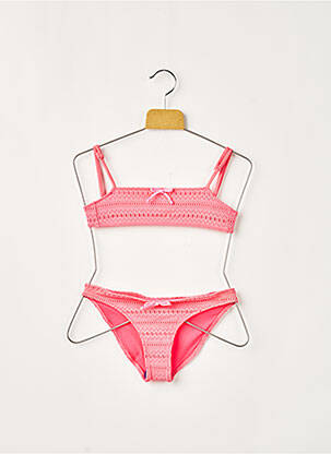 Maillot de bain 2 pièces stretch rose BORABORA fille