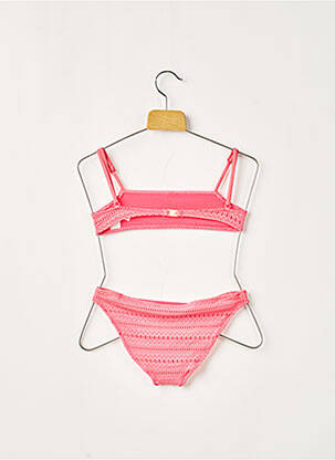 Maillot de bain 2 pièces stretch rose BORABORA fille