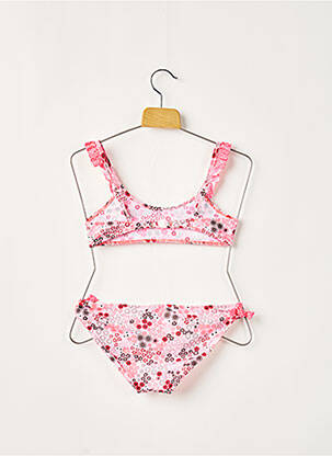 Maillot de bain 2 pièces stretch rose BORABORA fille