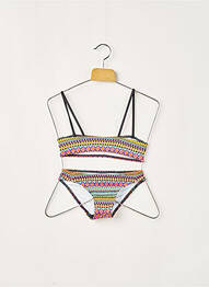 Maillot de bain 2 pièces imprimé fantaisie violet PLAGE DU SUD fille