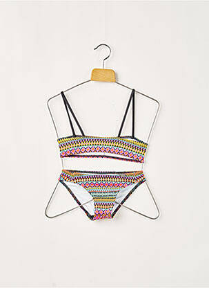 Maillot de bain 2 pièces imprimé fantaisie violet PLAGE DU SUD fille