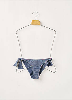 Bas de maillot de bain fermeture liens à nouer bikini bleu BORABORA femme
