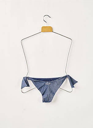 Bas de maillot de bain fermeture liens à nouer bikini bleu BORABORA femme