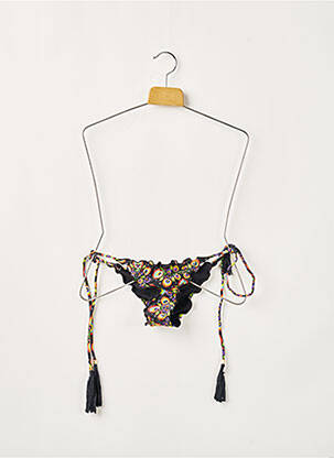 Bas de maillot de bain imprimé fleurs bikini noir RIO DE SOL femme